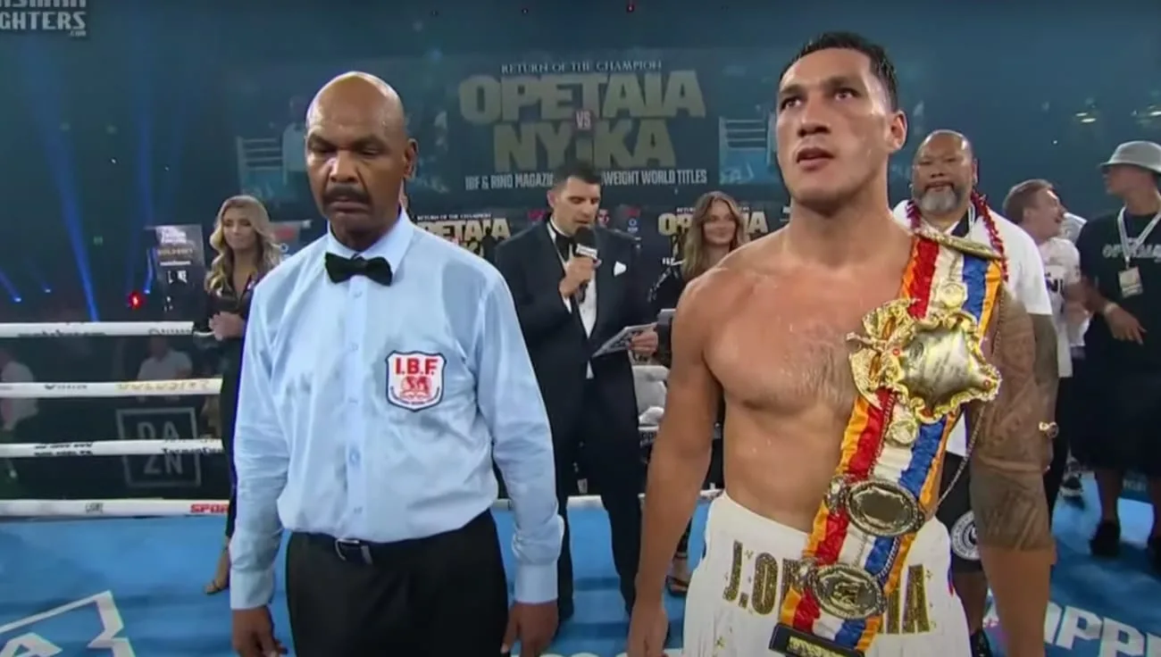 Image: IBF Cruiser Champ Jai Opetaia KO’s David Nyika!